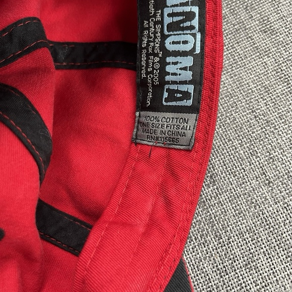 Vintage The Simpsons Red DUFF Beer Hat Anoma Casual Baseball Adjustable Cap - Picture 6 of 11